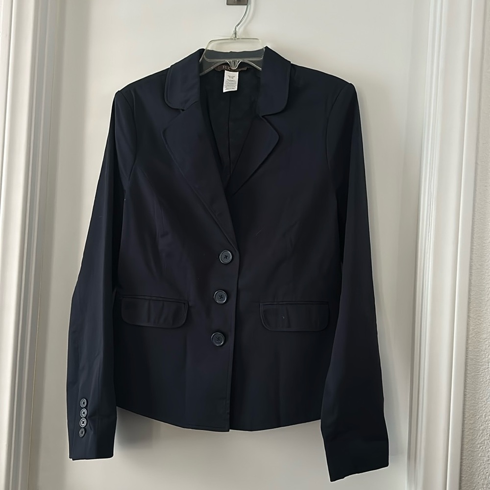Tex by MaxAzria Blue Cotton Blazer